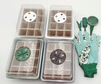 Plateau de démarrage de graines, 10 paquets, plateau de semis, Kit de culture de plantes, multiplicateur d'humidité, dôme ventilé et Base pour les graines, démarrage de la serre