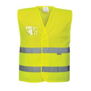 เสื้อกั๊ก C494YER4X 5X สีเหลืองแบบตาข่ายครึ่งเดียวสำหรับใส่ทำงาน5036108215829 HI-VIS มองเห็นได้ชัดเจน - Product Image 1