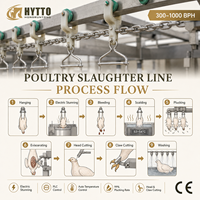 Unité de traitement mobile CE 1000BPH pour l'abattage de volailles, ligne d'abattage de poulets, équipement d'abattage en conteneur, système 1000BPH