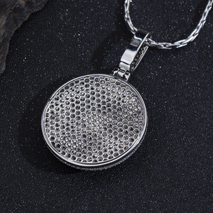 Collar con Colgante de Escorpión MSN-871 con Detalles de Diamantes, Chapado en Oro Blanco S925, para Uso Diario Masculino - Product Image 4