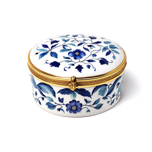 Cá Nhân Handmade Nhẫn Trang Sức Trang Trí Mini Lưu Trữ Hộp Biểu Tượng Tùy Chỉnh Đơn Giản Gốm Trắng Đính Hộp Đồ Trang Sức - Product Image 6