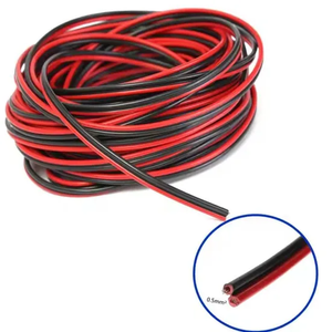 Кабель акустический RVB 15AWG, 2 жилы, 1.5мм, красно-черный, гибкий, медный, в ПВХ-изоляции, Hi-Fi аудиокабель, 100м, рулон, провод для колонок, 100м - Product Image 3