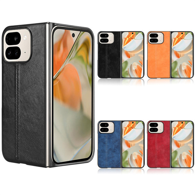Luxury Ultra Retro Colorful PU+TPU Leather Skin case for Google Pixel 9 Pro Fold phone case