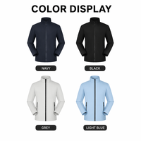 Veste imperméable coupe-vent unisexe en polaire à col roulé avec fermeture éclair pour l'hiver, la randonnée et le camping