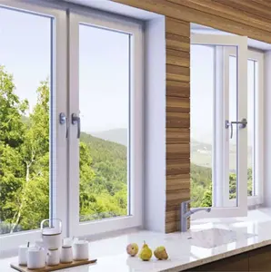 Nouveau produit isolation acoustique 2 panneaux en aluminium simple double fenêtre fenêtres en aluminium