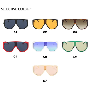 แว่นกันแดดทรงใหญ่แบบเชื่อมต่อกัน ยอดนิยม แฟชั่นย้อนยุค ระดับไฮเอนด์ ป้องกันรังสียูวี - Product Image 3