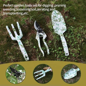 Juego de Herramientas de Jardinería para Mujer con Diseño Floral <span class=keywords><strong>en</strong></span> Aluminio, Incluye Paleta, Horquilla, Podadora, Regalo para Mujer, Macetas, Jardineras - Product Image 6