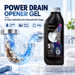 Agent de dragage puissant pour canalisations de salle de bain et de cuisine, nettoyant pour éviers et tuyaux d'évacuation, gel déboucheur puissant 500g, vente en gros d'usine - Product Image 1