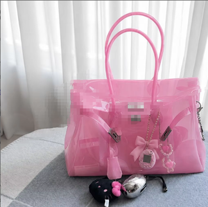 <span class=keywords><strong>Sac</strong></span> fourre-tout tendance en TPU couleur unie <span class=keywords><strong>pour</strong></span> <span class=keywords><strong>ordinateur</strong></span> portable, <span class=keywords><strong>sac</strong></span> d'été de taille moyenne à porter sous le bras <span class=keywords><strong>pour</strong></span> <span class=keywords><strong>femme</strong></span> - Product Image 1