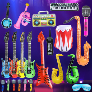 Tùy Chỉnh Thiết Kế Ảnh Đạo Cụ Tái Sử Dụng Ngôi Sao Nhạc Rock Đồ Chơi Inflatable Guitar Microphone Đồ Chơi Disco Đảng Hồ Bơi Bơm Hơi Đồ Chơi - Product Image 2