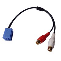 Cable de Entrada Auxiliar RCA para Radio de Coche Blaupunkt, Adaptador para Reproductor de CD para Volkswagen Audi Becker Mini ISO 8 Pines