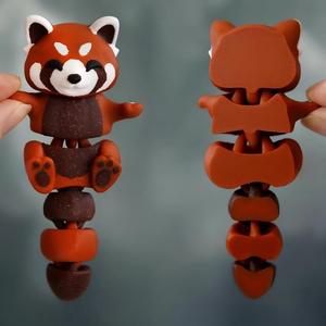 Porte-clés magnétique personnalisé en forme de panda rouge imprimé en 3D, petit animal, accessoire essentiel pour le quotidien, modèle 170, fabriqué en Chine - Product Image 3