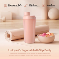 Bouteille de sport PP 700 ml personnalisable avec logo, anti-fuite, pour boisson directe en salle de sport, avec couvercle à grille mélangeuse, compatible lave-vaisselle pour poudre protéinée