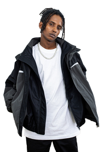 Good Look Wind and Waterproof Color Patchwork Chaqueta de hombre de doble capa con cuello levantado - Product Image 6