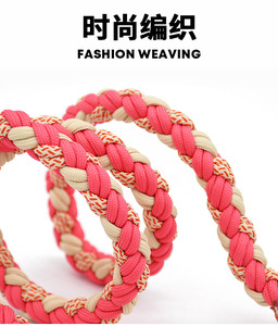 Nuevo <span class=keywords><strong>collar</strong></span> de correa de perro tejido a mano, correas tejidas a la moda, collares para mascotas, conjunto de correas de lujo para perros medianos y grandes - Product Image 5