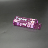Boîte d'emballage en PET à fleurs de cerisier imprimées avec logo personnalisé, rehaussez votre marque de probiotiques Sakura