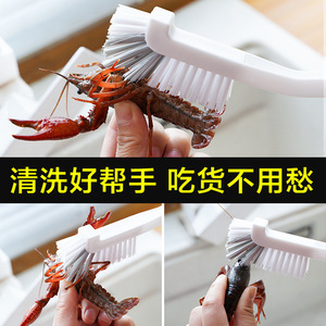 <b>Cup</b> Brush Nylon Bristles PP Handle For Kitchen Cleaning Tools White Gray Color Set - Product Image 5