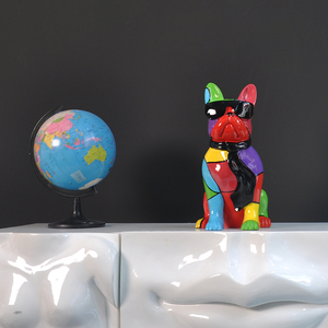 Decoración creativa de <span class=keywords><strong>bulldog</strong></span> para el hogar, artesanía de resina con personalidad para oficina, centro comercial - Product Image 4
