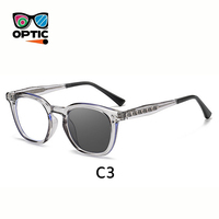 Lunettes photochromiques rétro carrées TR pour hommes, légères, à verres transitionnels, lunettes de soleil à teinte automatique en stock