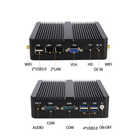 Mini PC industriel sans ventilateur Intel N2830 double LAN, boîtier métallique, mini serveur embarqué pour l'automatisation OEM ODM