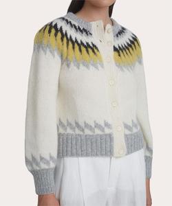 Fabricants de tricots Jacquard en coton personnalisé Chandails en laine d'Islande Chandail cardigan norvégien Fair Isle pour femmes - Product Image 2