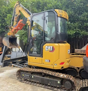 Mini-excavatrice d'occasion d'origine japonaise MINI Cat303cr, petite pelle CAT303 à balayage zéro, excavatrice 303CR - Product Image 1