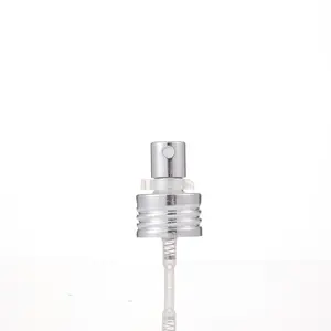 Toptan alüminyum 18/410 el pompası püskürtücü parfüm şişesi kapağı Metal gümüş parfüm Atomizer pompa ince sis parfüm püskürtücü