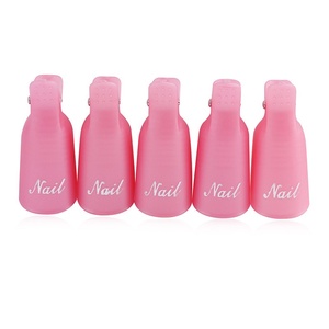 Caja de 10 Piezas de Clips de Plástico Reutilizables para Remover Esmalte de Uñas, Gel UV, Limpiador por Inmersión - Product Image 1