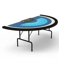 YH Mini Table De Blackjack Pliante Petite Table Pokertisch Black Jack Casino Table De Cartes De Jeu Bleue