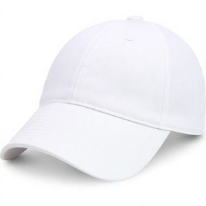 Casquette de baseball blanche personnalisée à 6 panneaux, réglable, unisexe, décontractée, en denim uni, taille adulte - Product Image 1