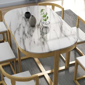 Base de Mesa de Comedor de Lujo 2022, Mesa de Comedor de Madera Moderna y Elegante con 4 Sillas - Product Image 1