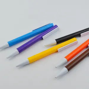 2024专业钢笔供应商塑料笔定制宽夹标志促销圆珠笔