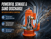Pompe submersible pneumatique à air comprimé FQW20-60, 20m³/h, hauteur de refoulement 60m, pour drainage minier, construction et marine