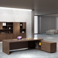 Bureau de direction moderne haut de gamme en forme de L pour PDG et directeurs - Marque Senrop - Mélamine - E1 - Bureau modulaire extensible de luxe