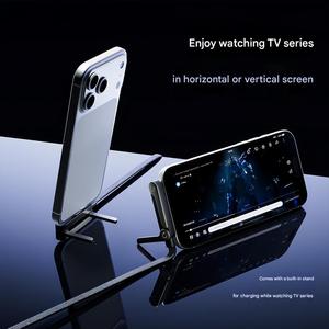 สายชาร์จแบบซ่อนพร้อมขาตั้ง USA Basemo กำลังไฟ 240w ชาร์จเร็วพิเศษ 2-in-1 สำหรับเล่นเกม ทำงาน ออฟฟิศ รถยนต์ และการเดินทาง - Product Image 4