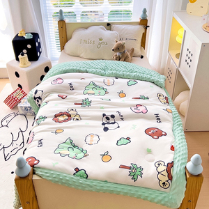 <span class=keywords><strong>100</strong></span>% algodón de lujo de gran tamaño acolchado manta impresión Digital Logo Sage Lap ropa de <span class=keywords><strong>cama</strong></span> colcha para sofá <span class=keywords><strong>cama</strong></span> de punto - Product Image 5