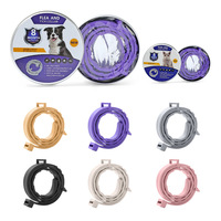 Collier apaisant pour animaux de compagnie en silicone réglable et durable, à libération rapide pour l'entraînement, formule naturelle anti-puces, anti-tiques, anti-moustiques, réduit