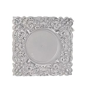 Assiette de présentation transparente en plastique cristal de luxe pour la décoration de mariages - Product Image 5