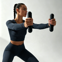 Haltères en silicone portables de haute qualité, doux pour la peau, pour femmes, yoga, pilates, entraînement à domicile