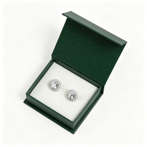 Professional Custom Logo <b>Earring</b> <b>Box</b> Luxury PU Leather Magnetic Closure Jewelry <b>Gift</b> Case for Retail Jewelry Store OEM Accepted - Product Image 5