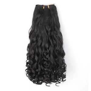 18inch ngắn afro lọn tóc <span class=keywords><strong>clip</strong></span> trong phần mở rộng Tóc tổng hợp bouncy xoăn lượn sóng Yaki tóc đuôi ngựa cho phụ nữ da đen - Product Image 4