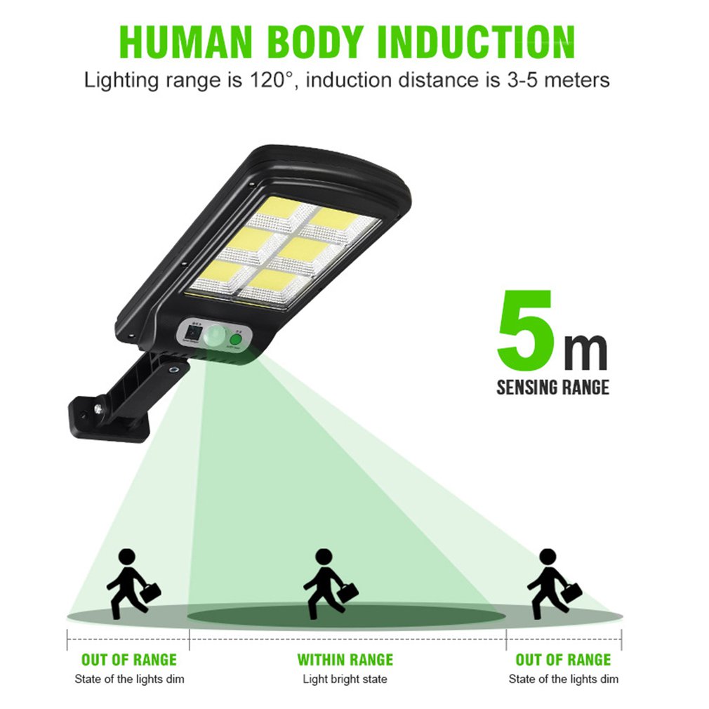 Solar Motion Lights Outdoor With PIR Motion Sensor Remote Control Smart Lamp Outdoor Garden Security Wall Light