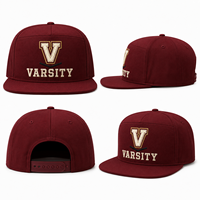 Casquette 5 panneaux en toile de coton avec étiquette personnalisée, style preppy streetwear, pour les acheteurs de détail de style de vie, avec broderie sur mesure