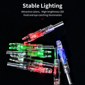 STARCN Lot de 6 Nocks de flèche lumineux LED de 5,2 mm avec interrupteur à douille, tailles .204'' / .233'' / .244'' / .246'', installation sans outil - Product Image 6