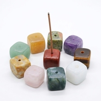 Porte-encens en cristal naturel multicolore, base d'aromathérapie en pierre de guérison, méditation, yoga, décoration de la maison, cadeau pour femmes