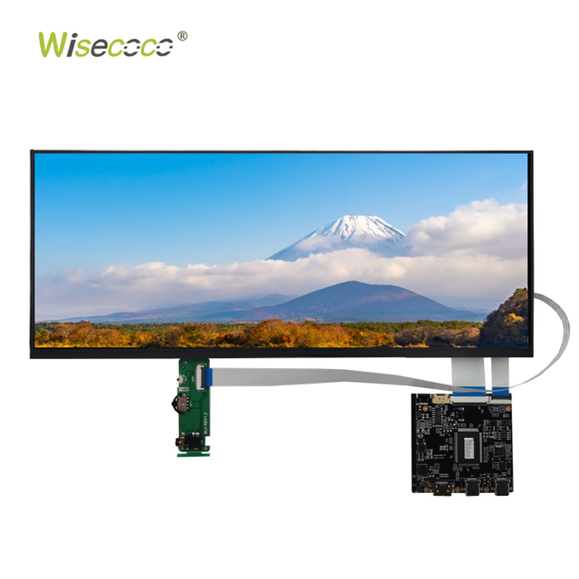 12.3 Inch 2k Touch Screen Stretched Bar Display Ultrawide Monitor Led Strip Screen for Outdoor Advertising