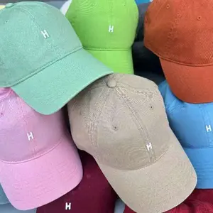 Hot Sale 6 Panel Vintage Distressed Papa Hüte mit Stickerei Logo Frauen Baseball Cap Hut benutzer definierte