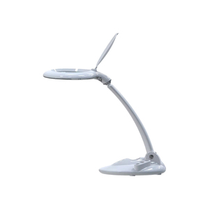 Lampe de bureau noire illuminée avec loupe et lumière 360°. Lampe à col de cygne rotative pour les loisirs et les travaux manuels - Product Image 2