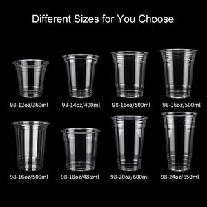 Gobelets en plastique jetables transparents pour boissons froides avec logo personnalisé, 8oz, 9oz, 10oz, 12oz, 20oz, 24oz, 16oz, pour la promotion - Product Image 3