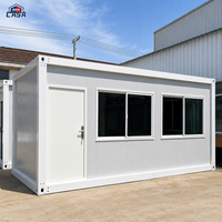 Maison conteneur préfabriquée mobile à panneaux sandwich en acier, design contemporain, pour habitation ou bureau